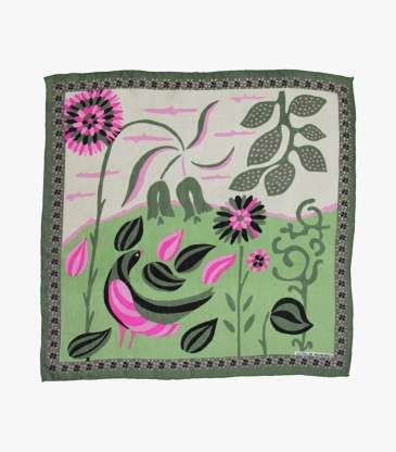 Mini foulard Birdy kaki