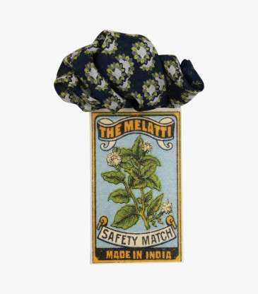 Mini foulard Tournesol marine