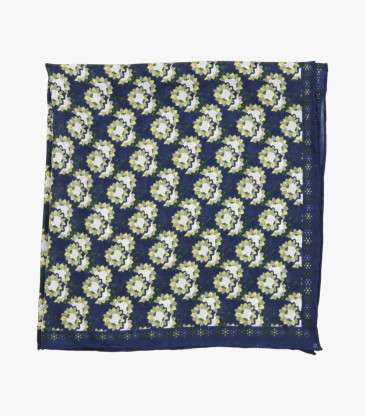 Mini foulard Tournesol marine
