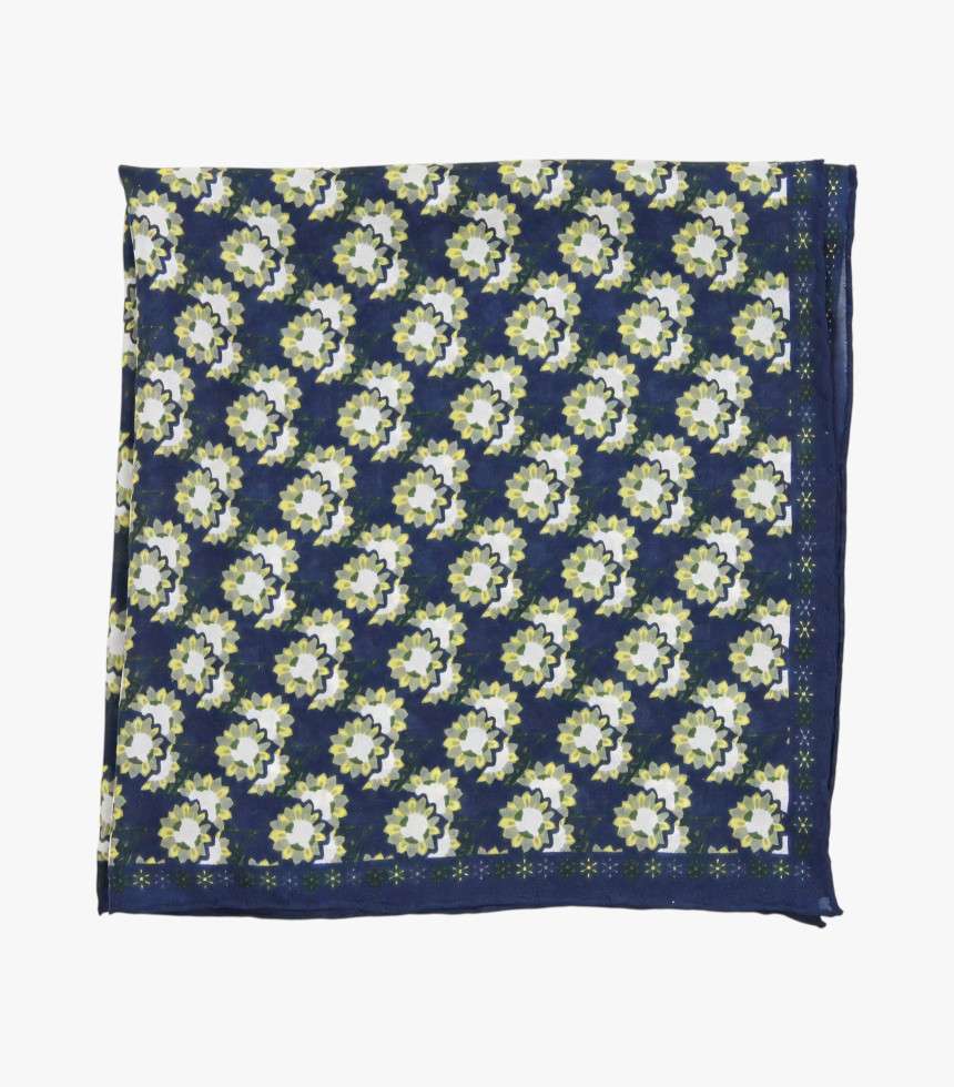 Mini foulard Tournesol marine