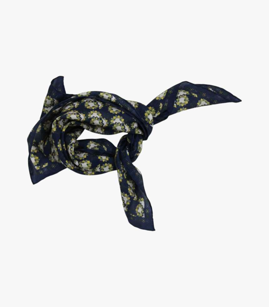 Mini foulard Tournesol marine