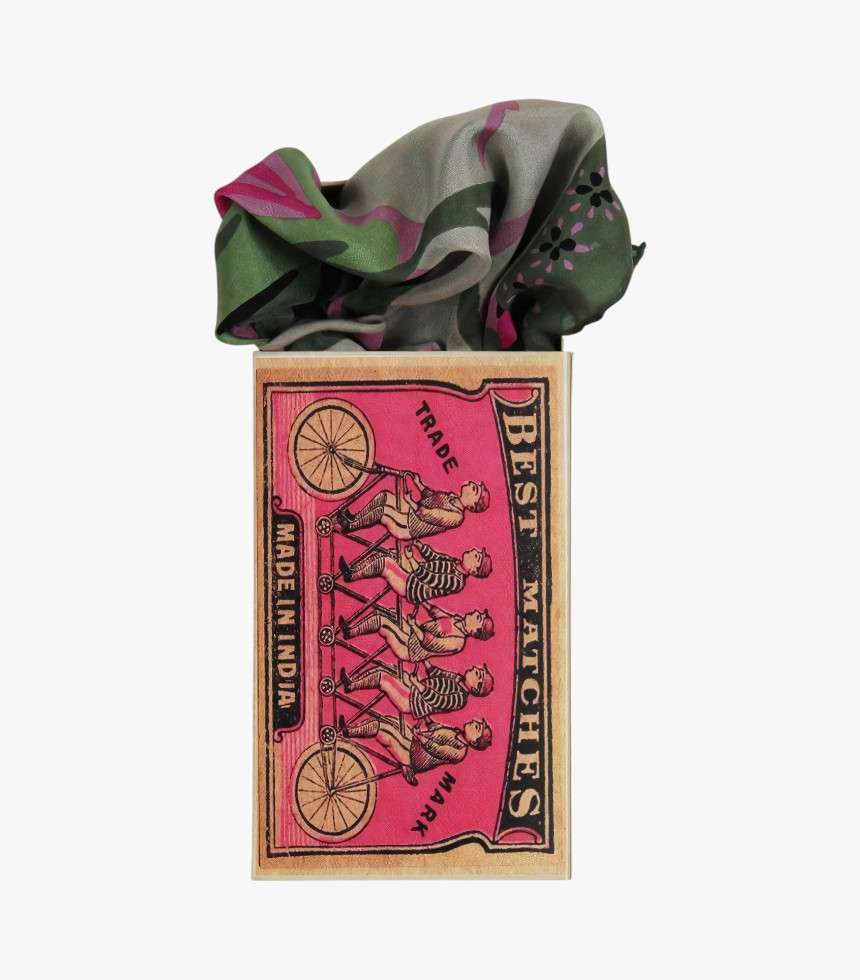 Mini foulard Birdy kaki