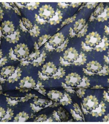 Mini foulard Tournesol marine