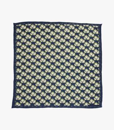 Mini foulard Tournesol marine