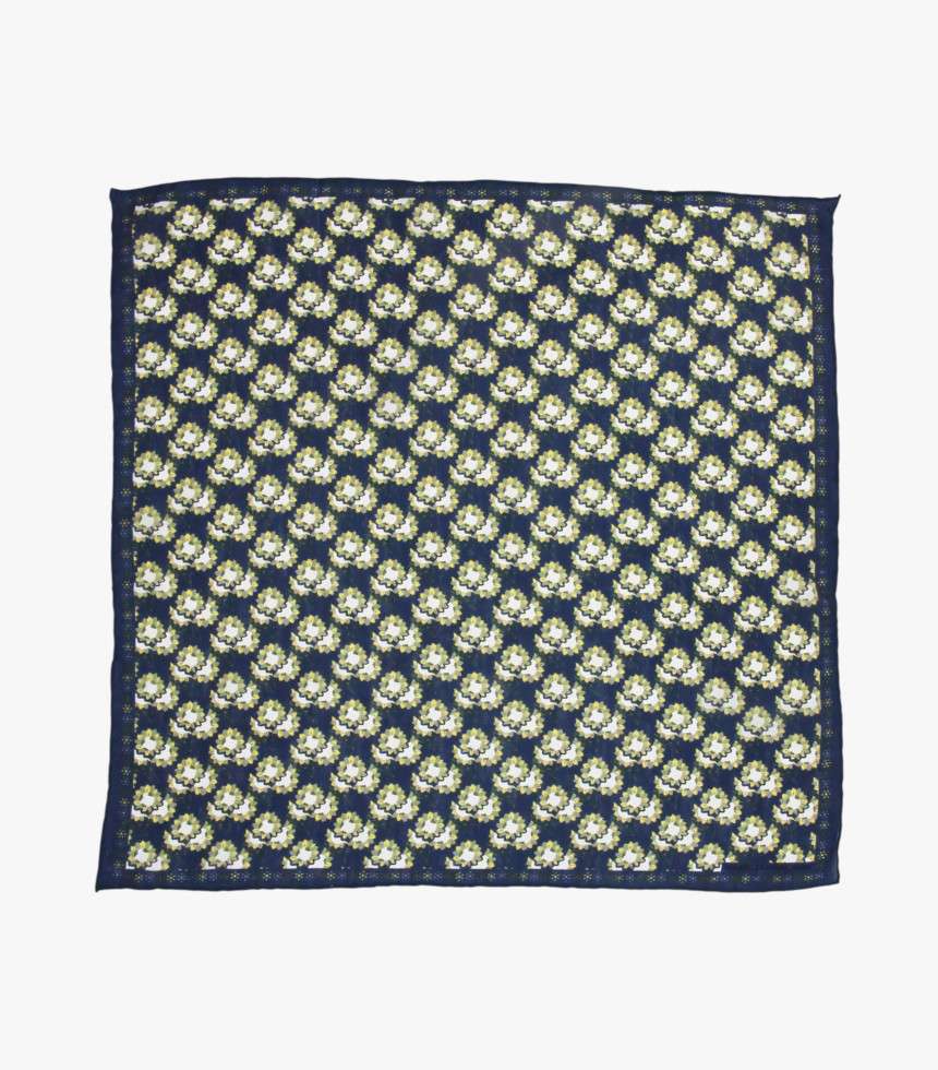 Mini foulard Tournesol marine