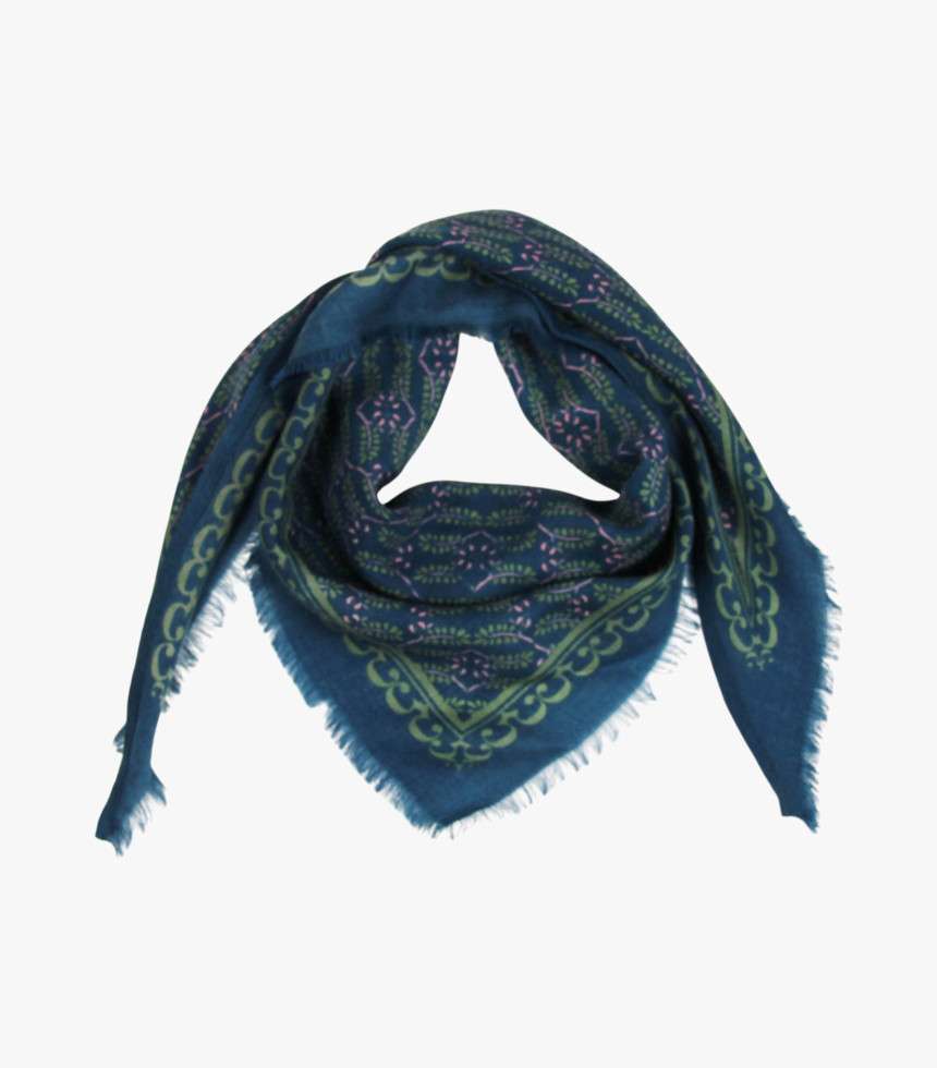 Écharpe Delta Laine Céleste bleu