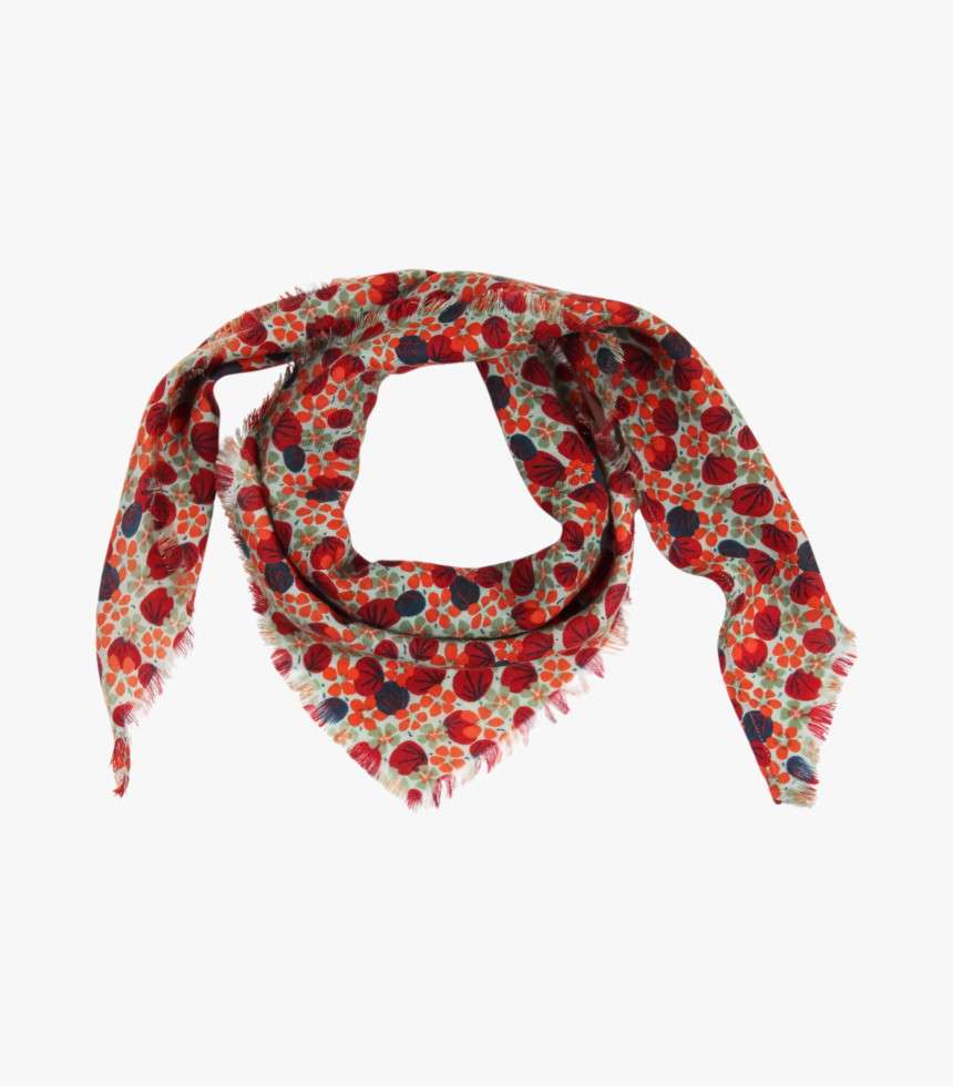 Écharpe Delta Laine Florilège beige