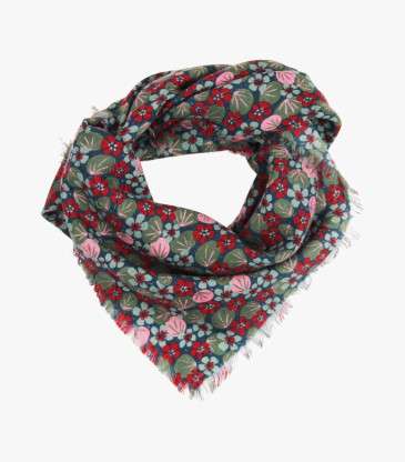 Écharpe Delta Laine Florilège gris