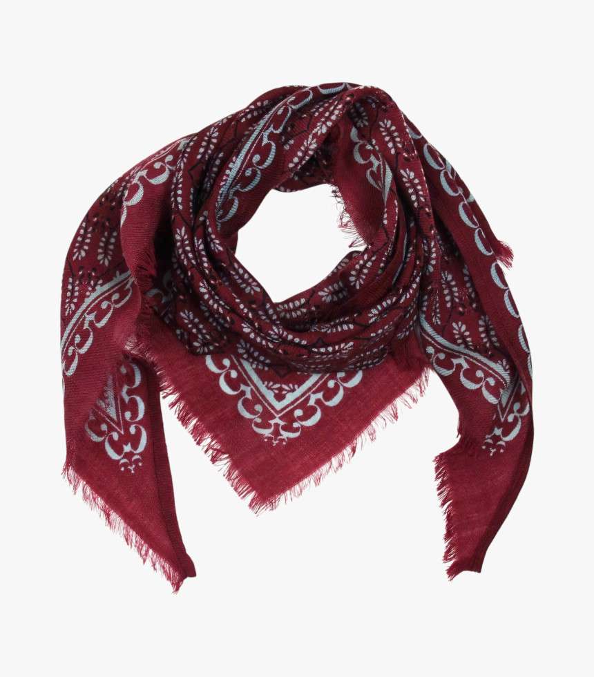 Écharpe Delta Laine Celeste bordeaux