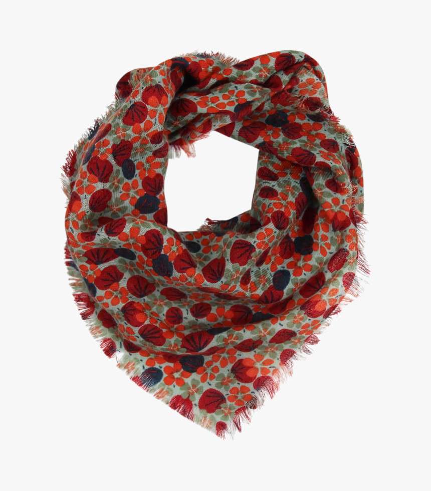 Écharpe Delta Laine Florilège beige