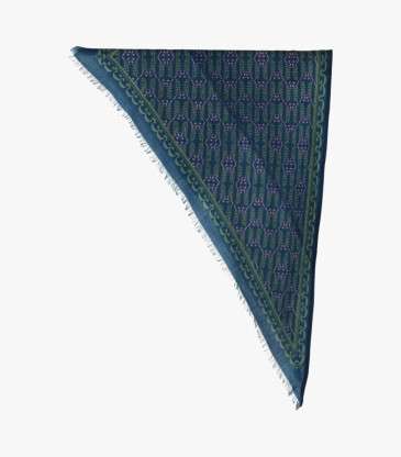 Écharpe Delta Laine Céleste bleu