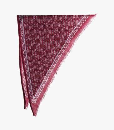 Écharpe Delta Laine Celeste bordeaux