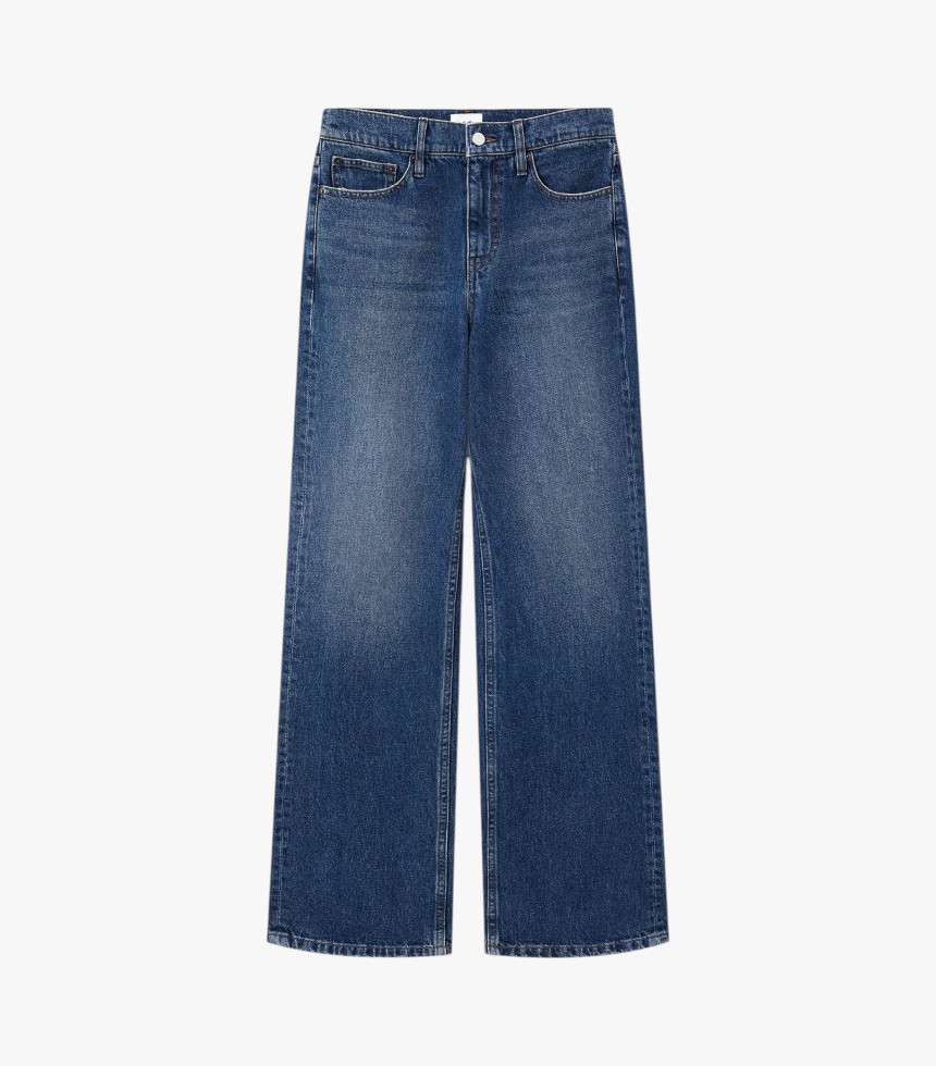 Jean droit Paris bleu stone
