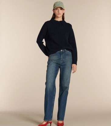 Jean droit Paris bleu stone