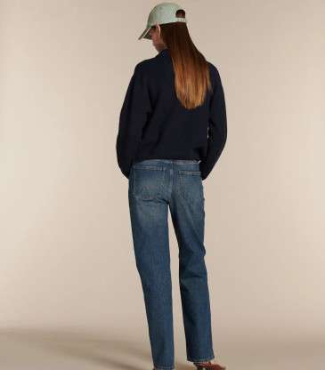Jean droit Paris bleu stone