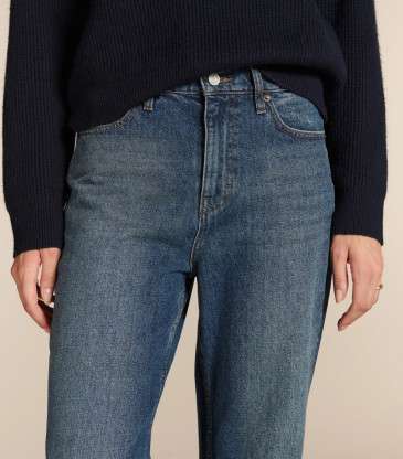 Jean droit Paris bleu stone