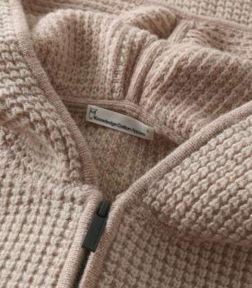 Hoodie zip laine kelp melange