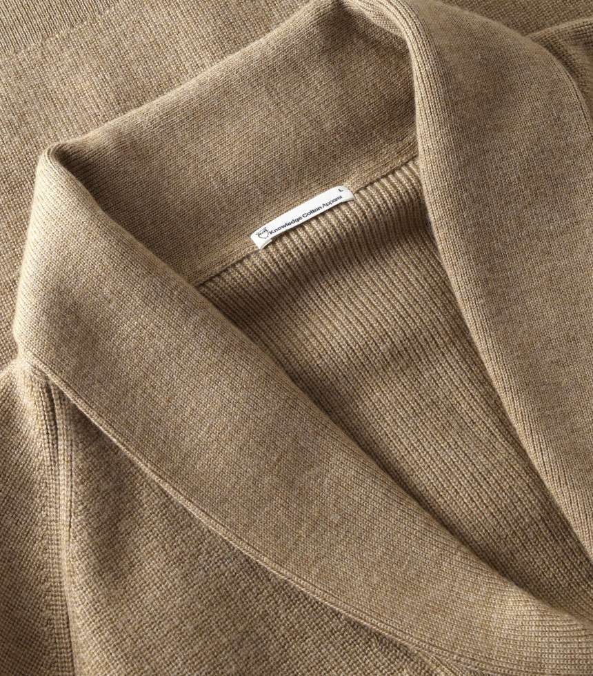 Cardigan laine mérinos kelp melange