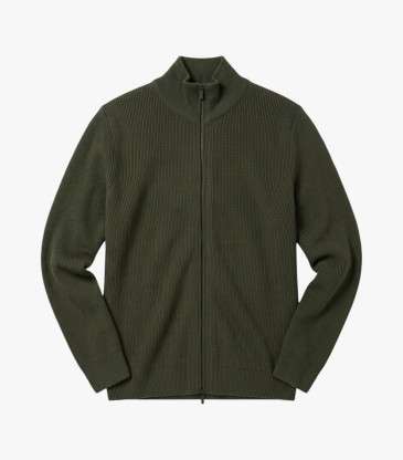 Pull zip laine mérinos vert...