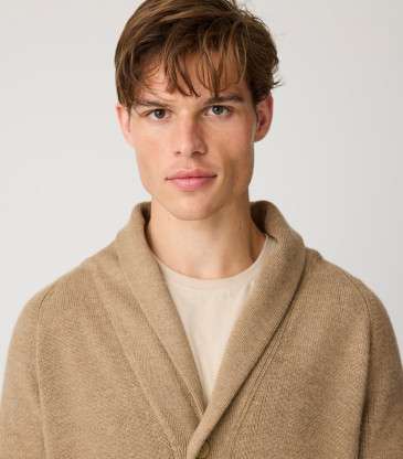 Cardigan laine mérinos kelp melange