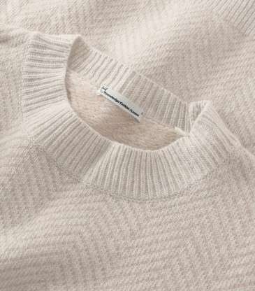 Pull jacquard laine nature mélange