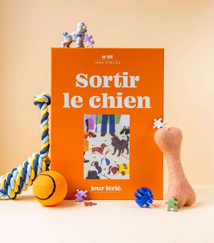 Puzzle 1000 pièces Sortir le chien