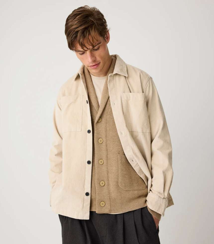 Cardigan laine mérinos kelp melange