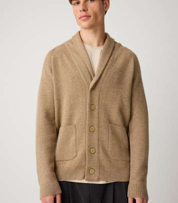 Cardigan laine mérinos kelp melange
