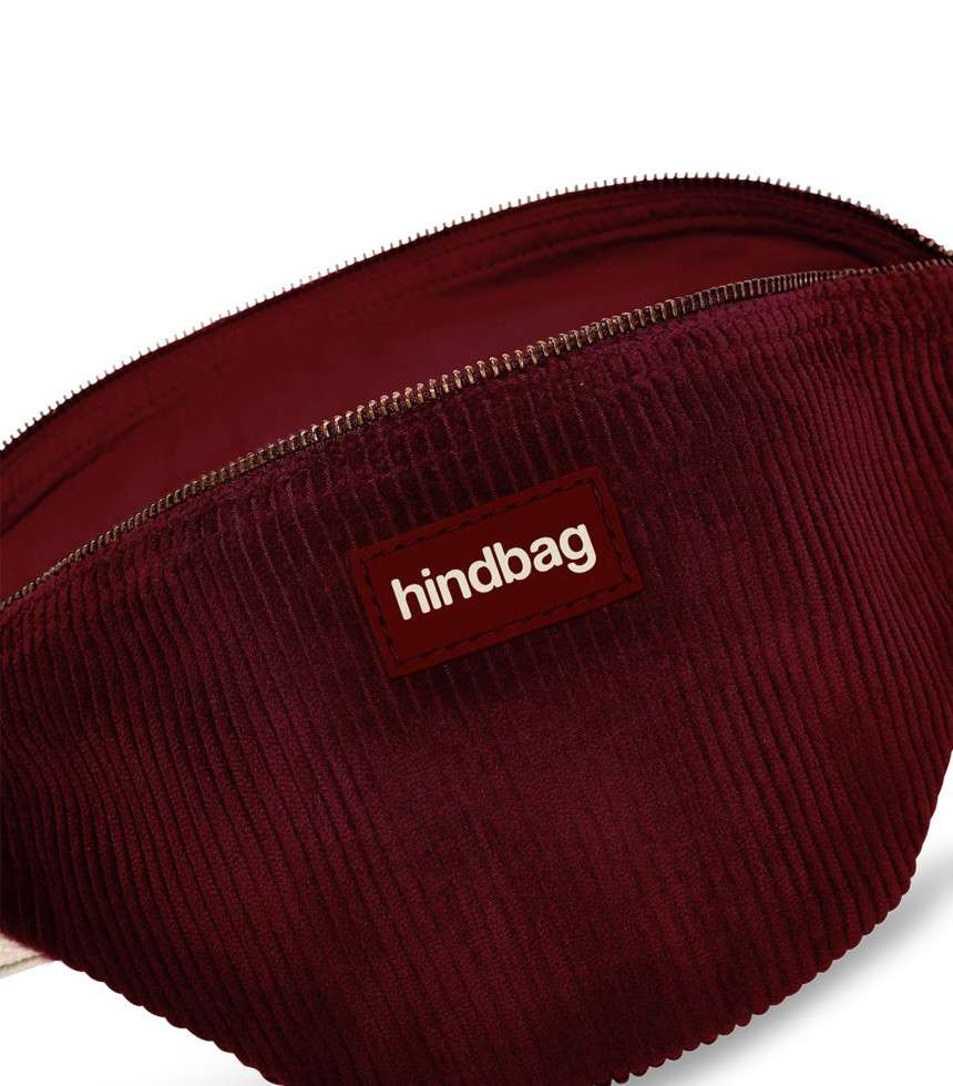 Sac banane Olivia velours bordeaux