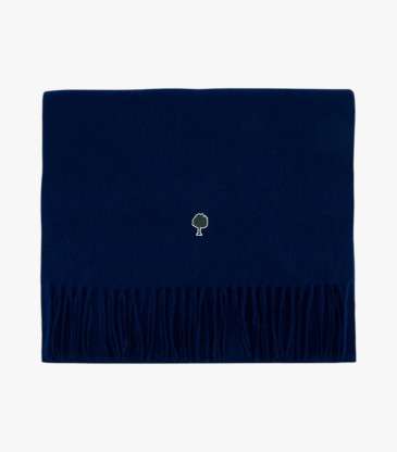 Écharpe laine et cachemire bleu foncé