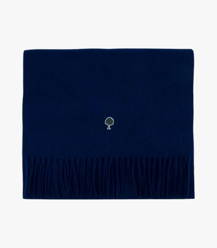 Écharpe laine et cachemire bleu foncé