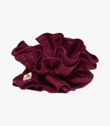 Chouchou maxi toile prune à...