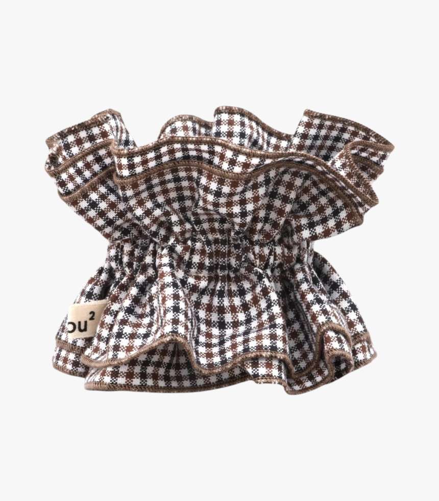 Chouchou maxi pied de poule marron