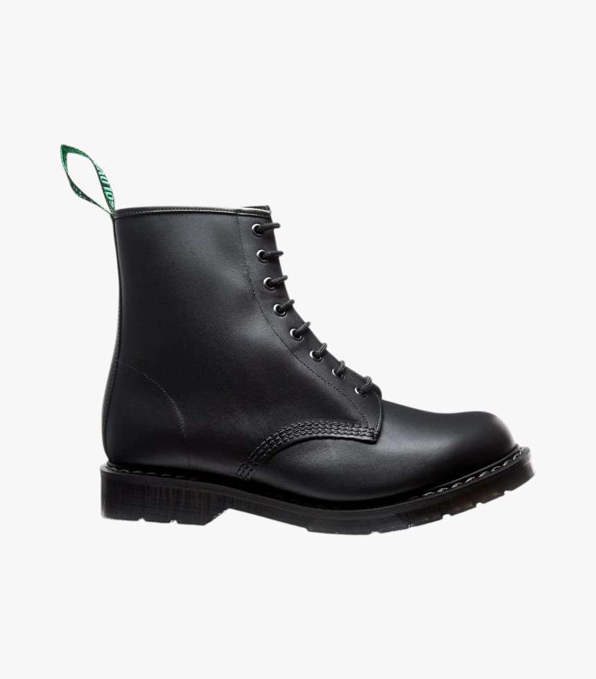 Boots Derby 8 œillets noir greasy