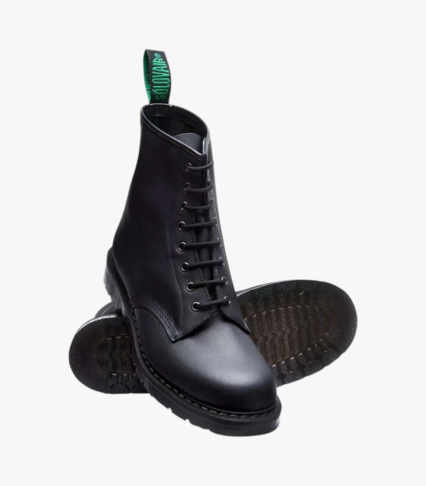 Boots Derby 8 œillets noir greasy