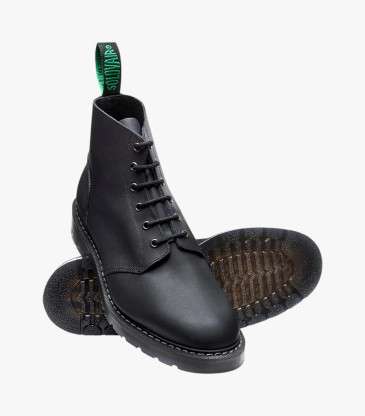 Bottines Astronaut 6 œillets noir graissé