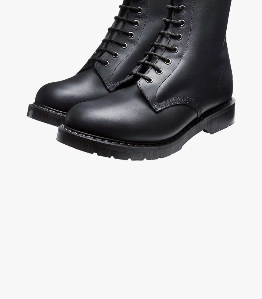 Boots Derby 8 œillets noir greasy