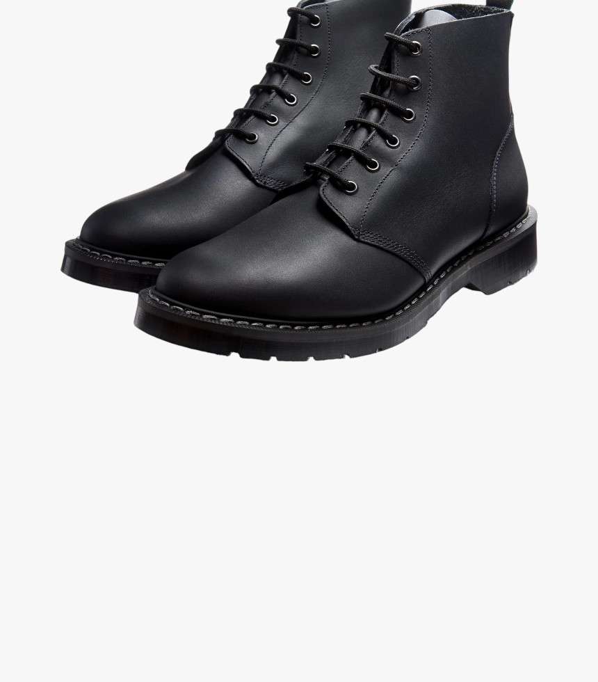 Bottines Astronaut 6 œillets noir graissé