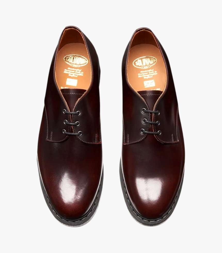 Chaussures Gibson 3 œillets bordeaux rub-off