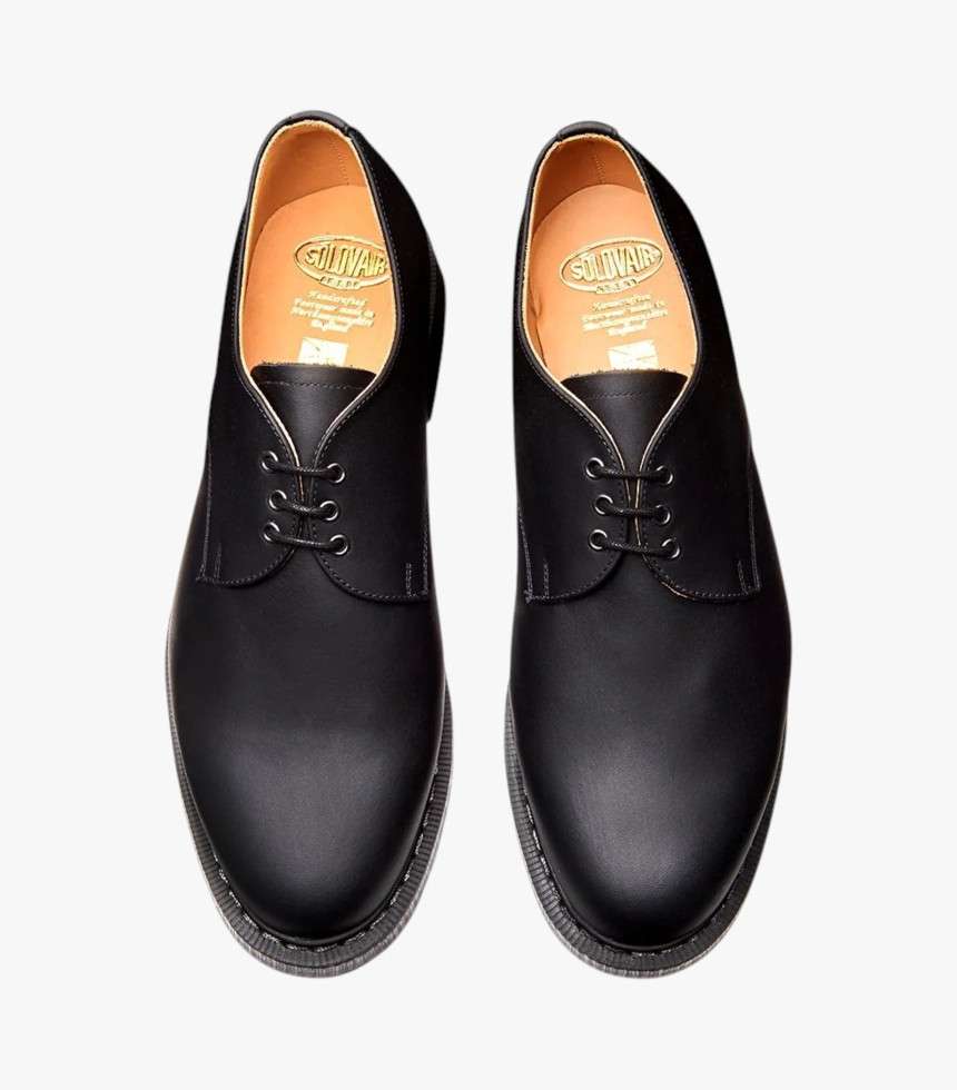 Chaussures Gibson 3 œillets cuir gras noir