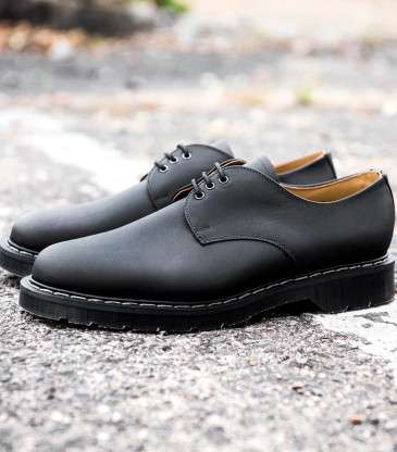 Chaussures Gibson 3 œillets cuir gras noir