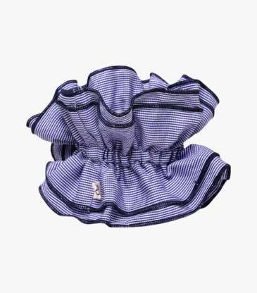 Maxi chouchou vichy bleu foncé