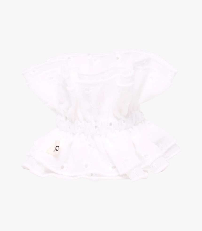 Maxi chouchou broderie anglaise bord blanc