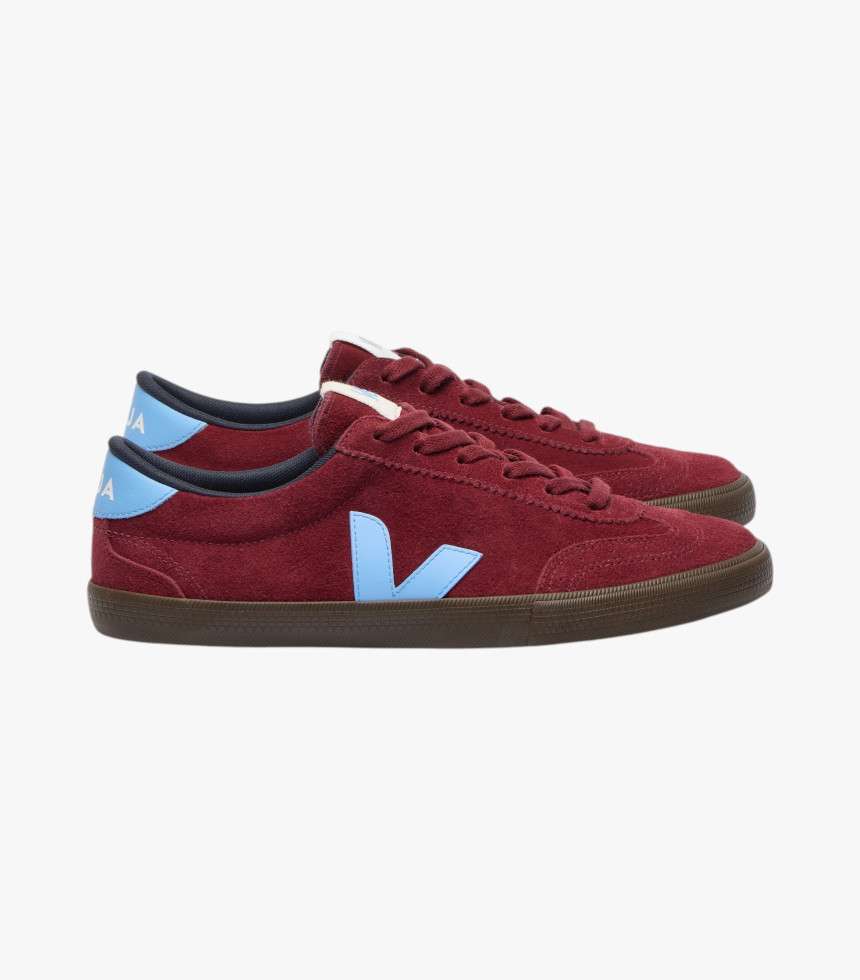 Baskets Volley suede grenat...