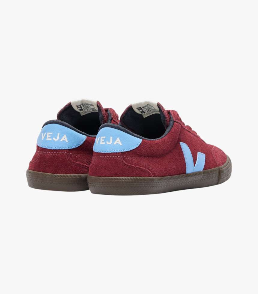 Baskets Volley suede grenat et bleu