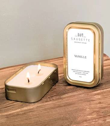 Bougie 2 mèches vanille