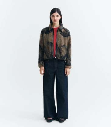 Veste polaire Kendra marron à motif lotus