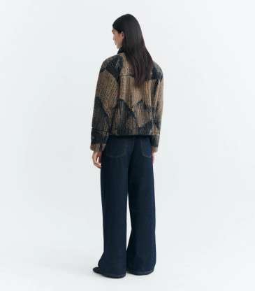 Veste polaire Kendra marron à motif lotus