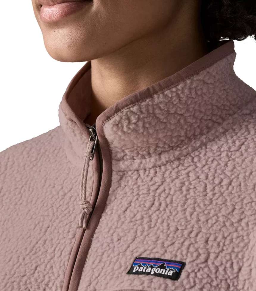 Veste Retro Pile Marsupial mauve