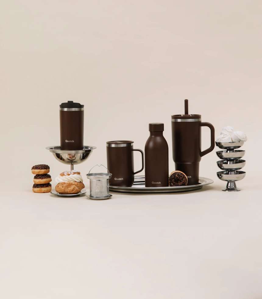 Mug isotherme avec anse chocolat 900 ml